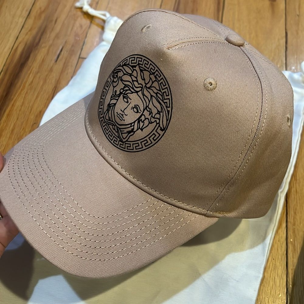 VERSACE Medusa Cotton Cap Adjustable Pink Size 57 cm - Picture 5 of 5